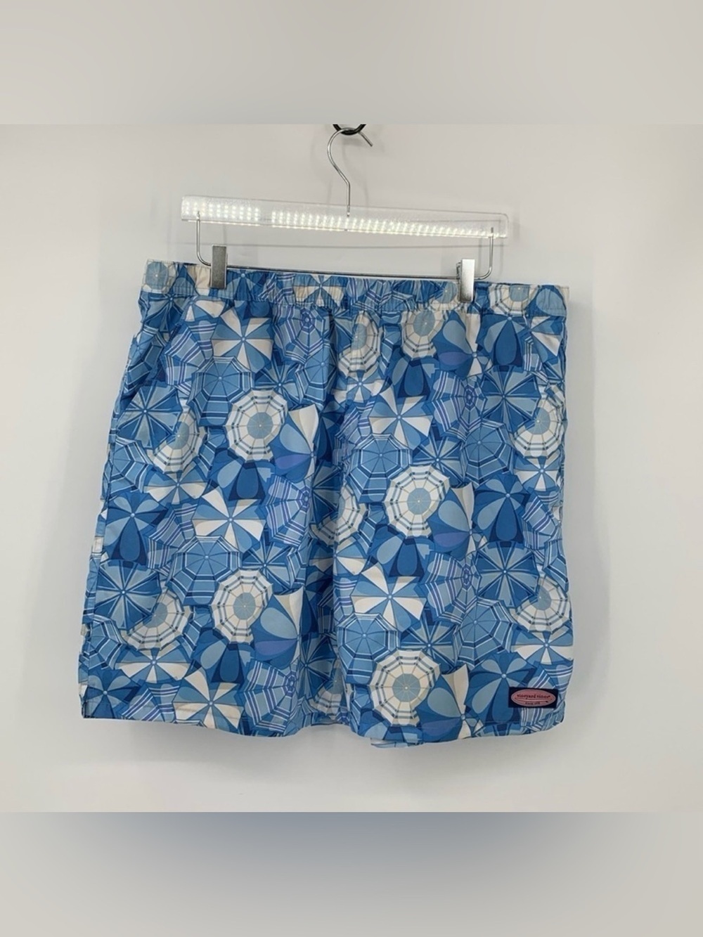 Vineyard Vines board shorts swim trunks blue white pockets drawstring men XXL